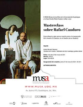 Cartel de la Masterclass sobre Rafael Cauduro