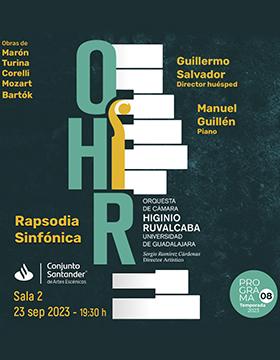 Cartel de la Orquesta Higinio Ruvalcaba de la Universidad de Guadalajara, programa 08, Rapsodia Sinfónica