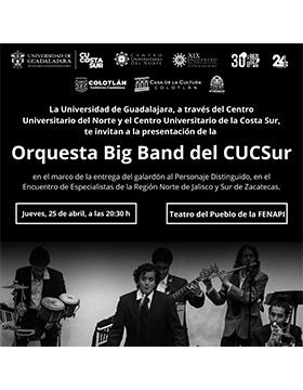 Cartel de la Presentación de la Orquesta Big Band del CUCSur