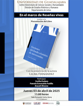 Cartel de la Presentación del libro: Ficciones del fondo cósmico de microondas
