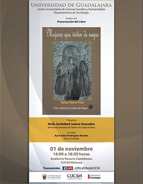 Cartel de la Presentación del libro: Mujeres que visten de negro