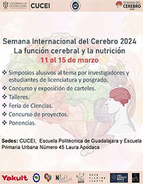 Cartel de la Semana Internacional del Cerebro 2024 en el CUCEI