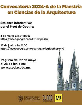 Cartel de la Sesión informativa de la Maestría en Ciencias de la Arquitectura