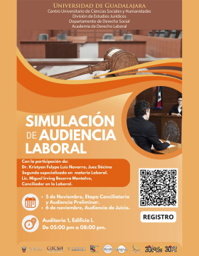 Cartel de la Simulación de Audiencia Laboral