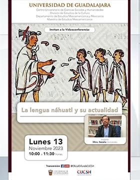 Cartel de la Videoconferencia: La lengua náhuatl y su actualidad