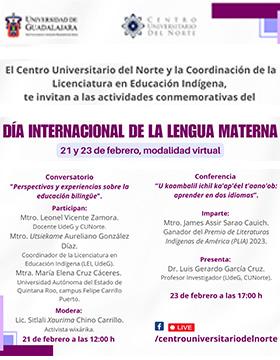 Cartel de las Actividades conmemorativas del Día Internacional de la Lengua Materna
