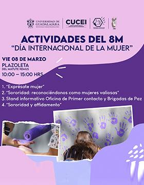 Cartel de las Actividades del 8M en el CUCEI