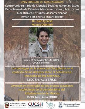 Cartel de las Charlas impartida por el Dr. Juan Ignacio Macías Quintero