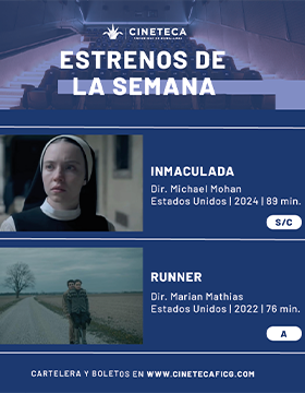 Cartel de los estrenos de la Cartelera de la Cineteca FICG