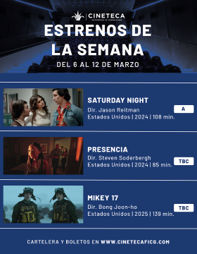 Cartel de los estrenos de la Cineteca FICG