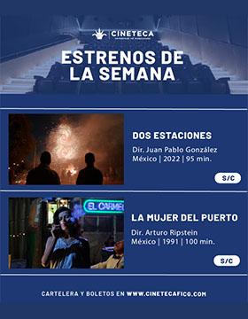 Cartel de los estrenos de la Cineteca FICG, del 24 al 30 de agosto