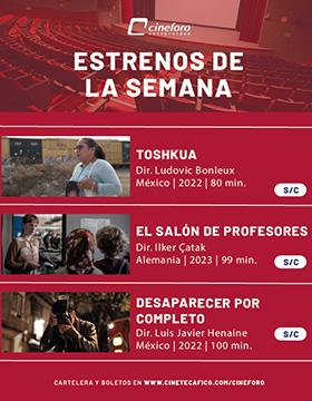 Cartel de los estrenos del Cineforo Universidad