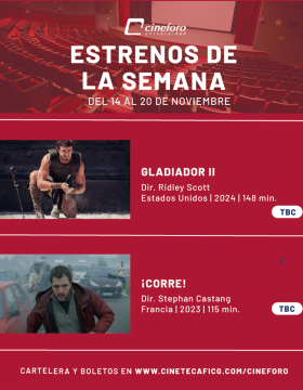 Cartel de los estrenos del Cineforo Universidad