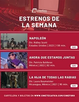Cartel de los estrenos del Cineforo Universidad, del 22 al 29 de noviembre