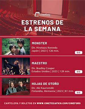 Cartel de los estrenos del Cineforo Universidad, del 6 al 13 de diciembre