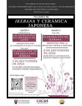 Cartel de los Talleres de Ikebana y Cerámica Japonesa