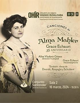 Cartel de OHIR programa 3: Canciones de Alma Mahler, Cultura UDG