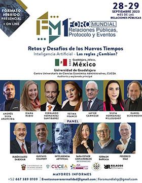 Cartel del 1er Foro Mundial de Relaciones Públicas, Protocolo y Eventos