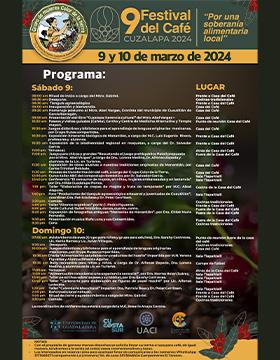 Cartel del 9 Festival del Café Cuzalapa 2024