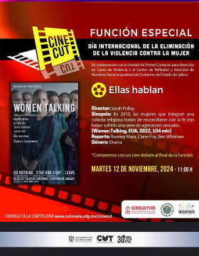 Cartel del Cine debate por el Día Internacional de la Eliminación de la Violencia Contra la Mujer