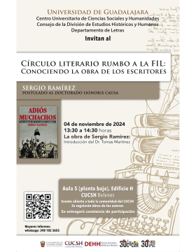 Cartel del Círculo literario rumbo a la FIL: Conociendo la obra de los escritores