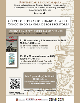 Cartel del Círculo literario rumbo a la FIL: Conociendo la obra de los escritores