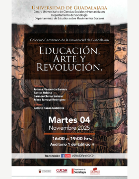 Cartel del Coloquio Centenario de la Universidad de Guadalajara