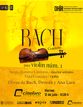 Cartel del concierto Bach para violín número 1