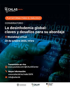Cartel del Conversatorio: La desinfodemia global. Claves y desafíos para su abordaje
