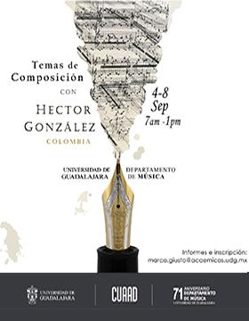 Cartel del Curso de composición con Héctor González (Colombia)