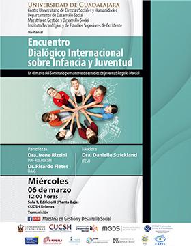 Cartel del Encuentro Dialógico Internacional sobre Infancia y Juventud