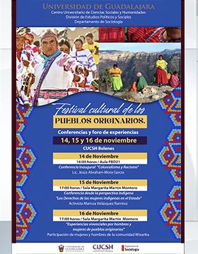 Cartel del Festival cultural de los pueblos originarios
