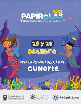 Cartel del Festival Papirolas 2023, extensión CUNorte