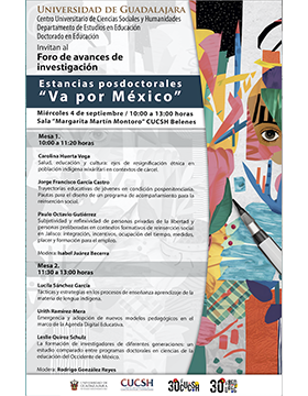 Foro de avances de investigación: Estancias posdoctorales "Va por México"