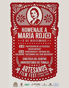 Cartel del Homenaje a María Rojo