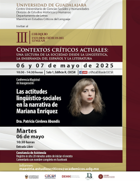 Cartel del III Coloquio de Estudios Críticos del Lenguaje