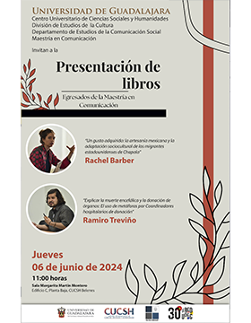 Cartel de la Presentación de libros de egresados de la Maestría en Comunicación