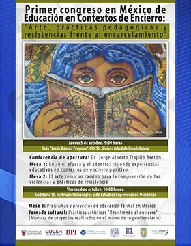 Cartel del Primer congreso en México de Educación en Contextos de Encierro