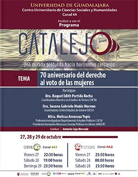 Cartel del Programa Catalejo: "70 aniversario del derecho al voto de las mujeres"