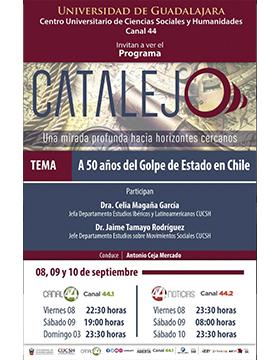 Cartel del Programa Catalejo “A 50 años del Golpe de Estado en Chile”