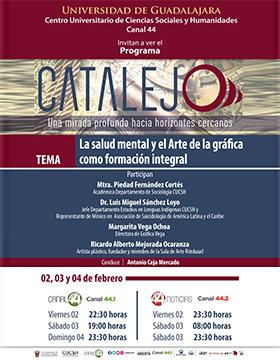 Cartel del Programa Catalejo: "La salud mental y el Arte de la gráfica como formación integral"