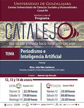 Cartel del Programa Catalejo: "Periodismo e inteligencia artificial"