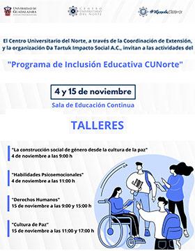 Cartel del Programa de Inclusión Educativa CUNorte