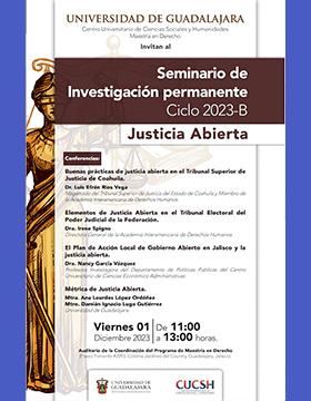 Cartel del Seminario de Investigación Permanente, ciclo 2023-B