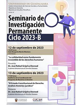 Cartel del Seminario de Investigación Permanente, ciclo 2023-B