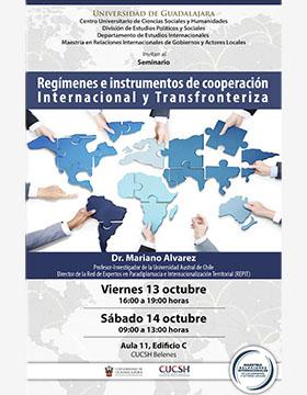 Cartel del Seminario: Regímenes e instrumentos de cooperación Internacional y Transfronteriza