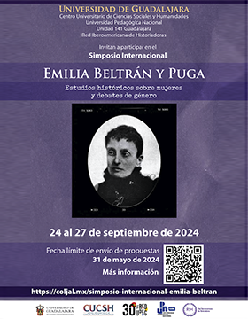 Cartel del Simposio Internacional Emilia Beltrán y Puga