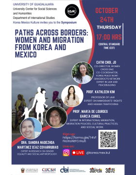 Cartel del Symposium: Paths across borders: Women and migration from Korea and Mexico