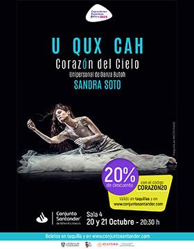 Cartel del U Qux Cah, un solo de danza butoh con Sandra Soto