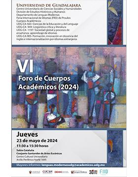 Cartel del VI Foro de Cuerpos Académicos 2024
